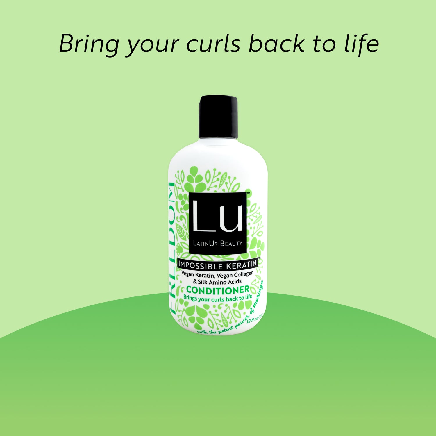 Acondicionador Freedom de 12 oz, con Aceite de Semilla de Moringa e IMPOSSIBLE KERATIN ™