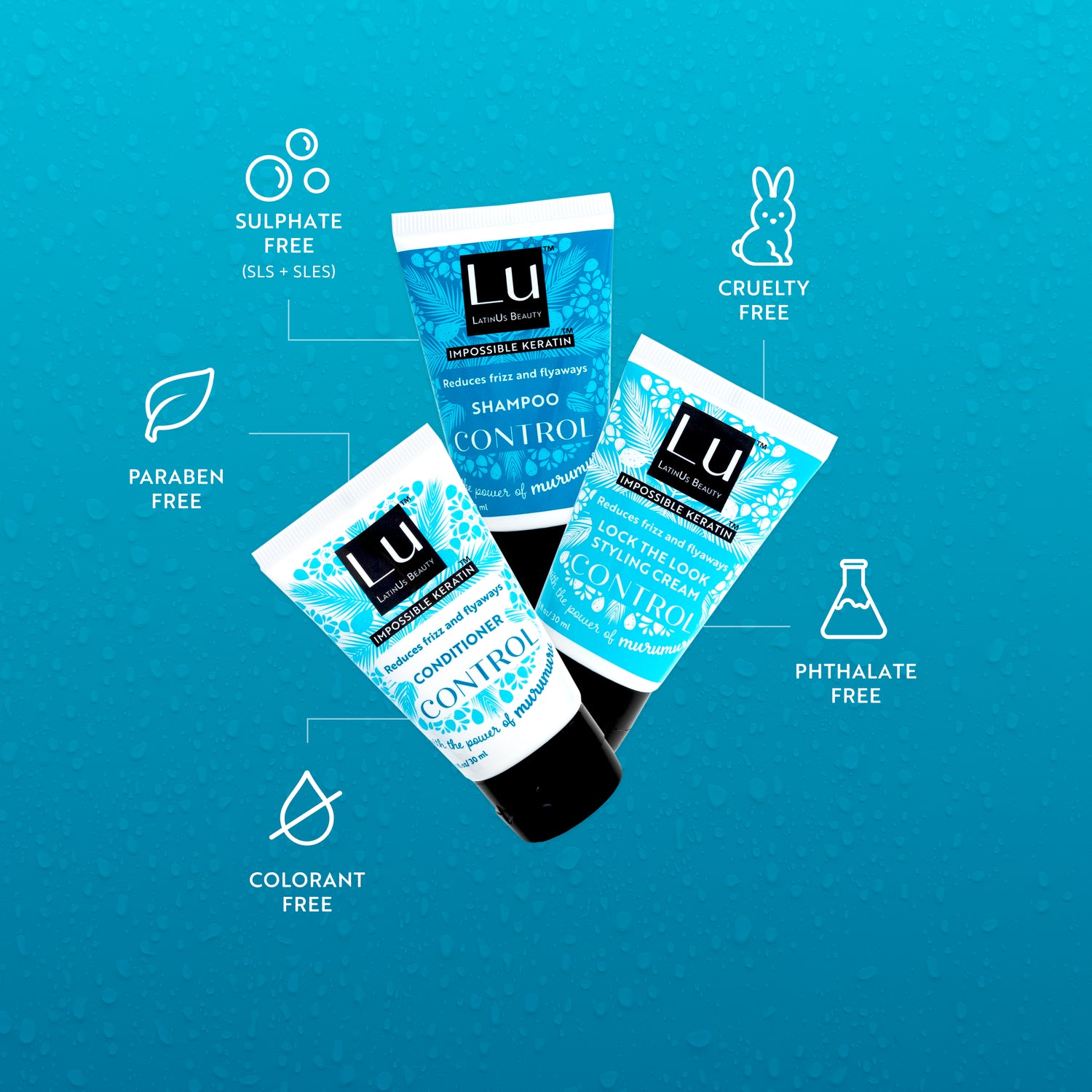 Control Starter Kit: Shampoo, Conditioner, and Styling Cream