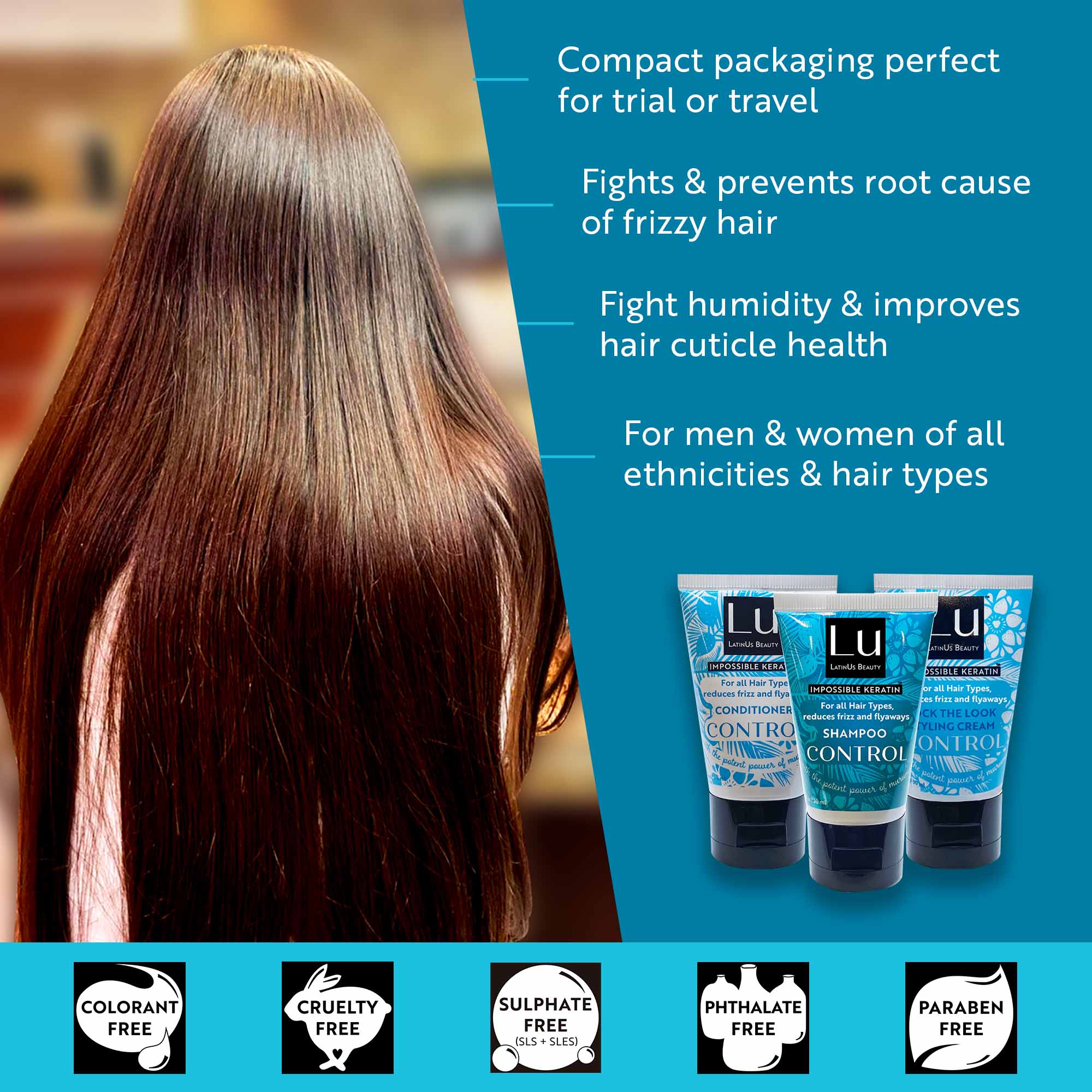 Control Starter Kit: Shampoo, Conditioner, and Styling Cream