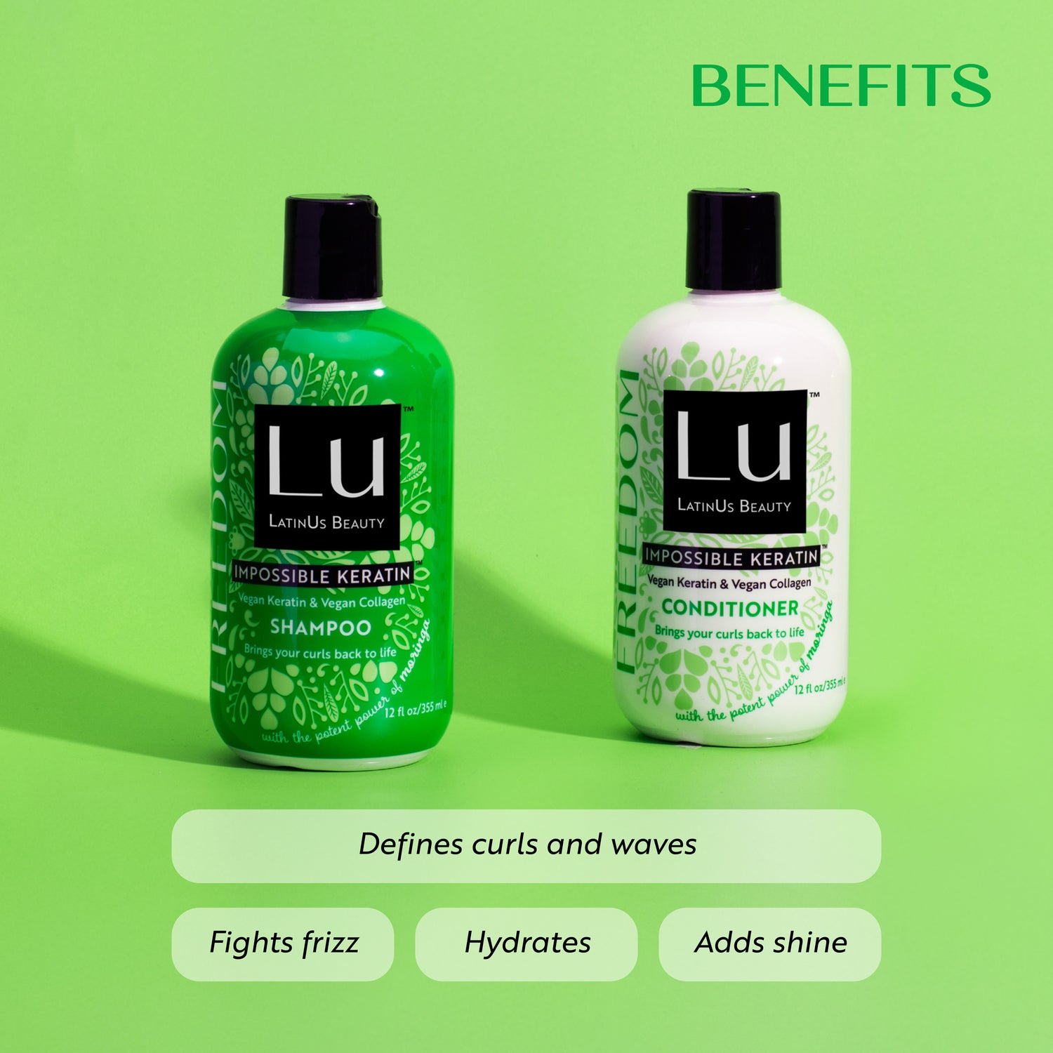 Combo Freedom, con Aceite de Semilla Moringa e IMPOSSIBLE KERATIN™