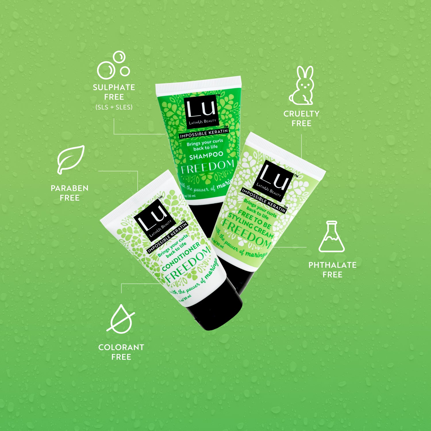 Freedom Starter Kit: Shampoo, Conditioner, and Styling Cream