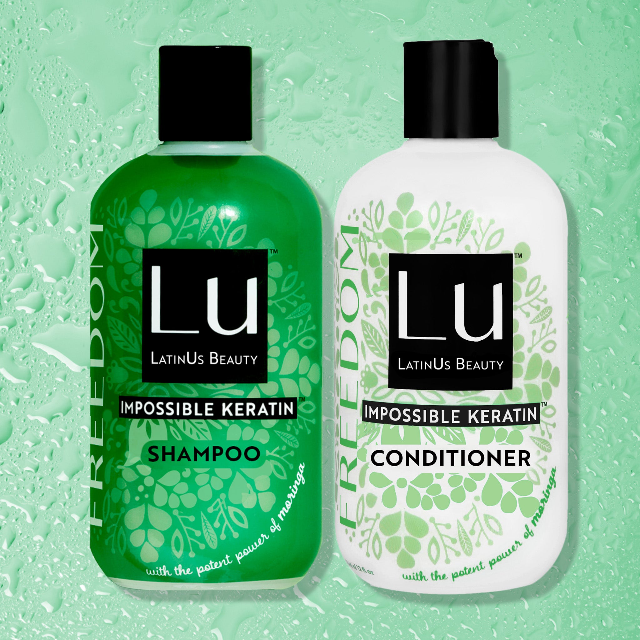 Emotion Vær opmærksom på overskæg Freedom Bundle: Shampoo and Conditioner with Moringa Seed Oil & Vegan  Keratin – LatinUs Beauty
