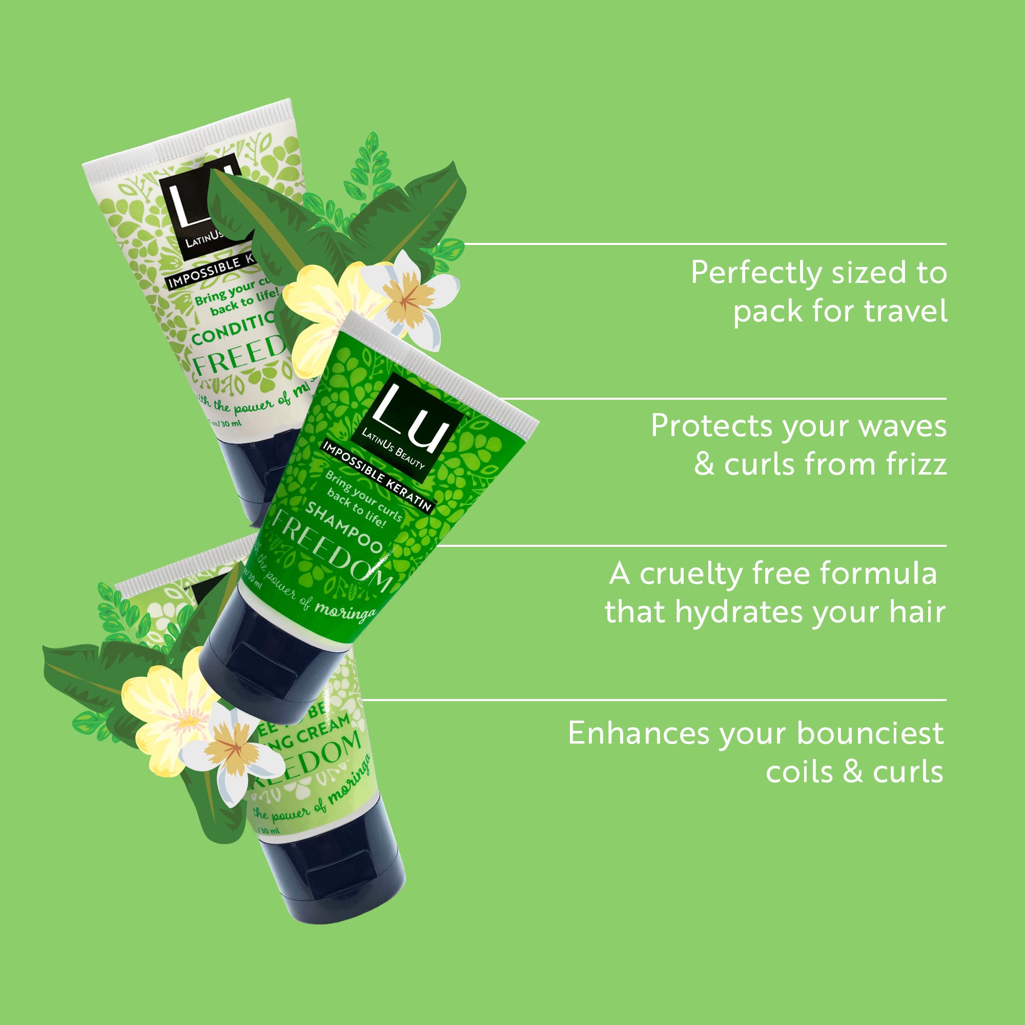 Freedom Starter Kit: Shampoo, Conditioner, and Styling Cream