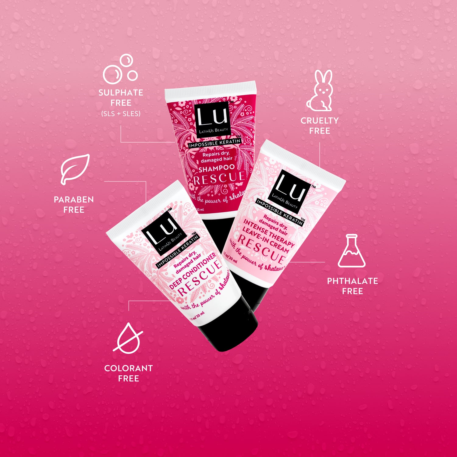 Rescue Starter Kit: Shampoo, Conditioner, and Styling Cream