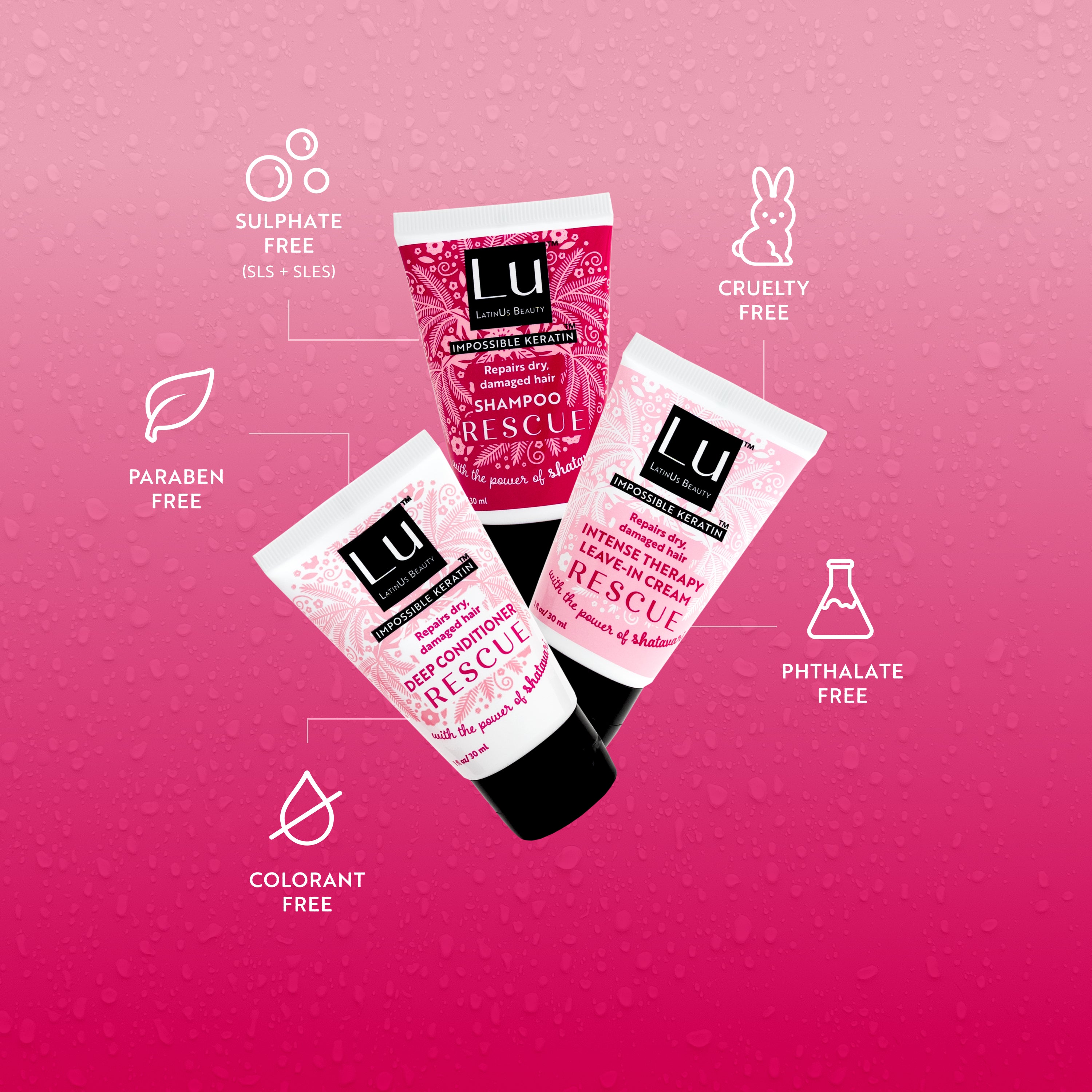Rescue Starter Kit: Shampoo, Conditioner, and Styling Cream