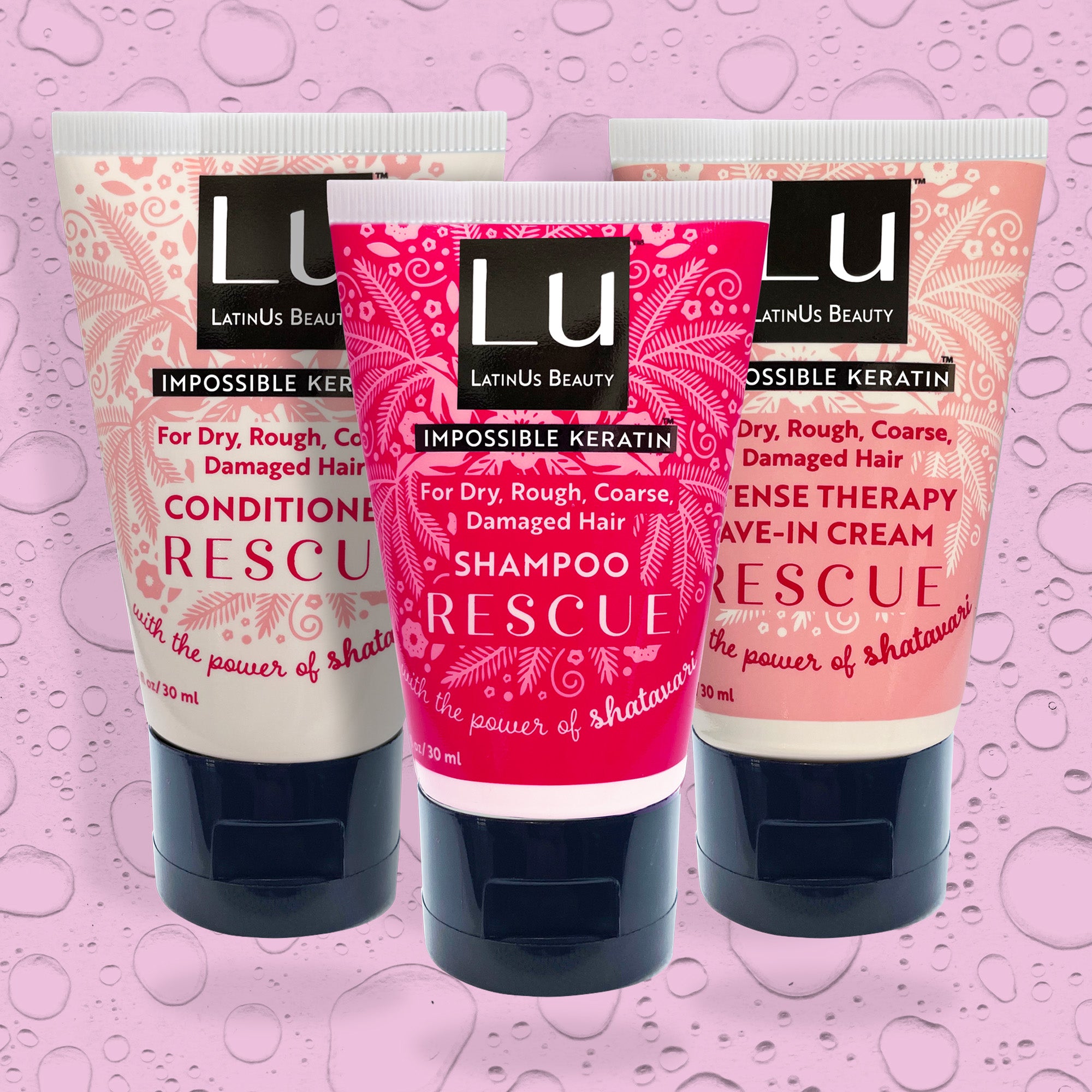 Rescue Starter Kit: Shampoo, Conditioner, and Styling Cream – LatinUs Beauty