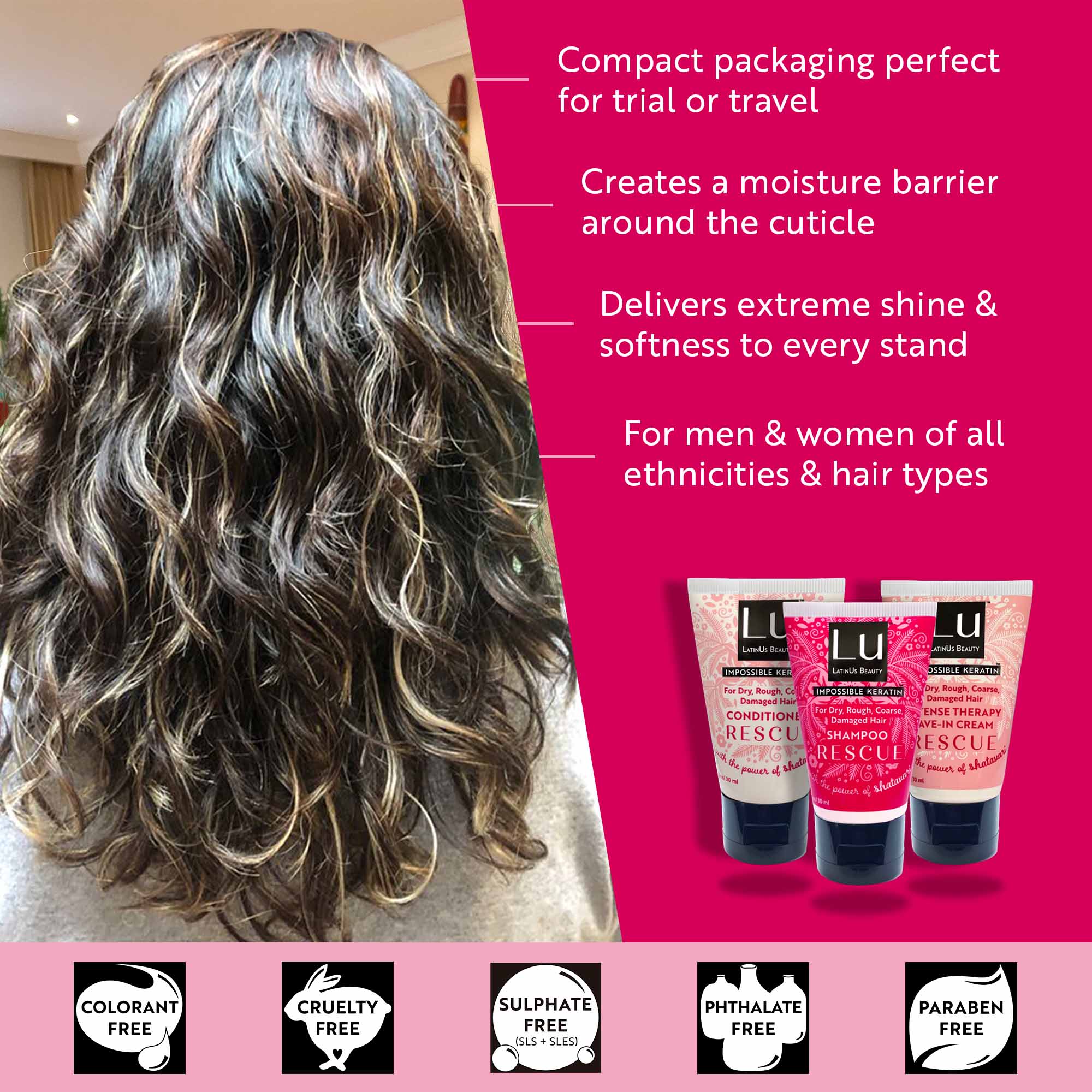 Rescue Starter Kit: Shampoo, Conditioner, and Styling Cream