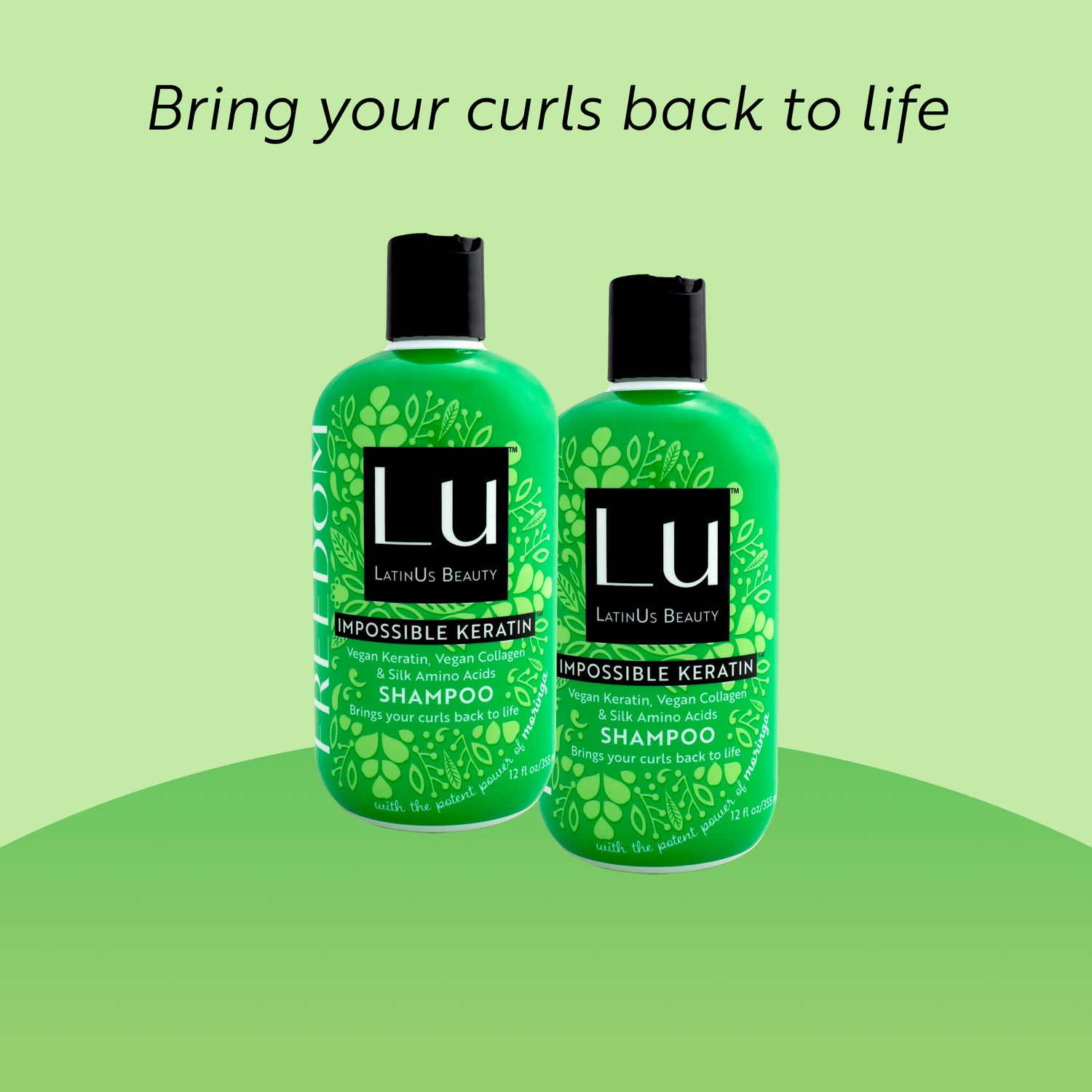 Champú Freedom de 12 oz, con Aceite de Semilla de Moringa e IMPOSSIBLE KERATIN ™