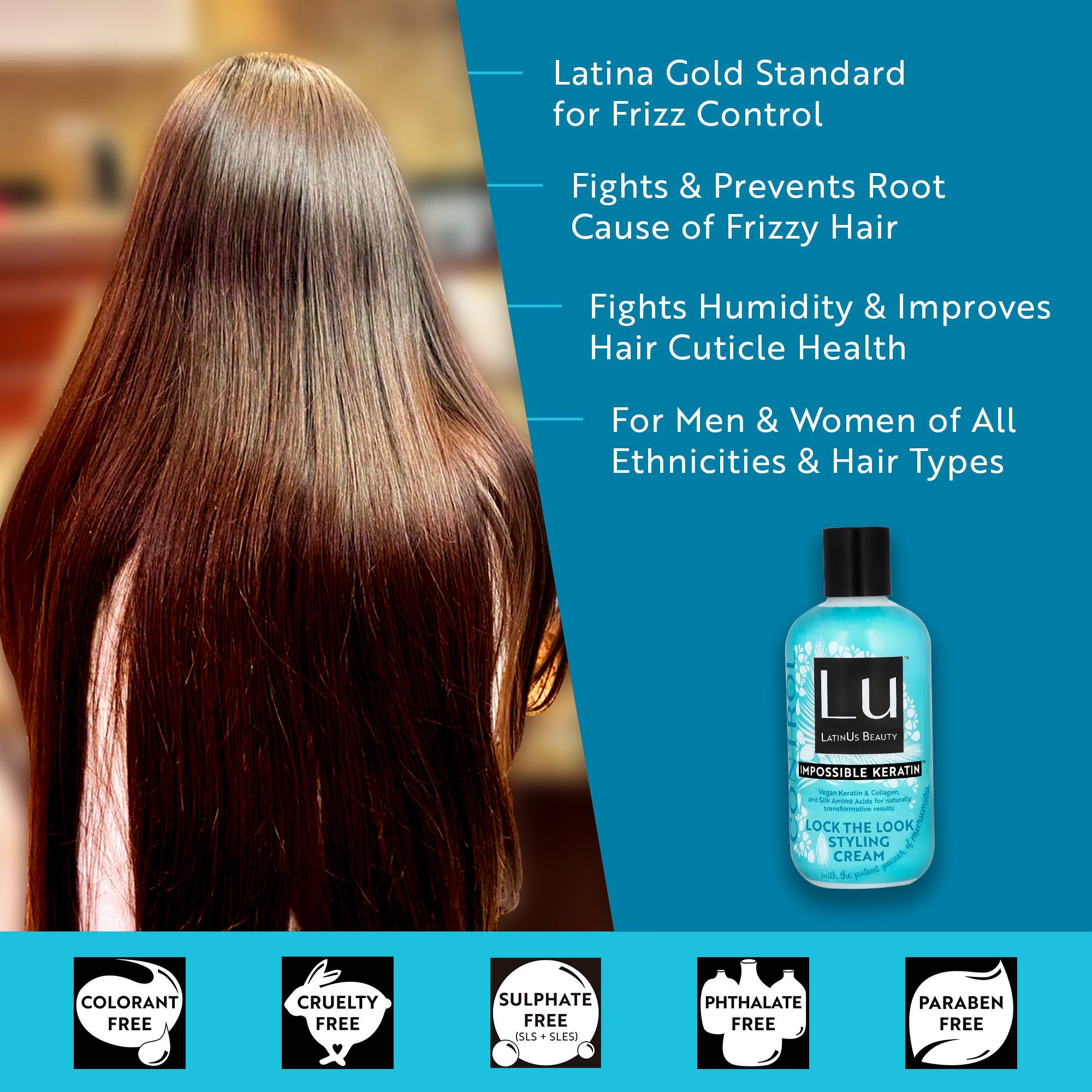 Crema para peinar Lock The Look 8 oz, con Manteca de Murumuru e IMPOSSIBLE KERATIN™